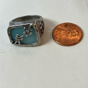 .925 Sterling silver ring sz 8